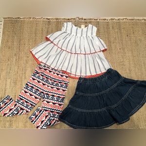 Girl’s summer lot sz 12 m Coordinated colors to mix/match Brands vary see pics